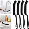 Sxhyf Spazzola Pulizia - Spazzole per Fughe Setole Dure Pulizia Casa | Pulizia Bagno Strumenti di Pulizia per Uso Domestico, Casa, Cucina, Bagno, Fughe Piastrelle, Finestra (4, Nero)