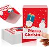 POPOYU 100 Pezzi Sacchetti Carta Natale Piccoli, 13x18cm Buste Regalo, Simpatico Babbo Natale Sacchetti per Caramelle Cioccolatini Biscotti Regalini