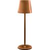 L'Arcolaio Lampada LED Touch Ricaricabile H 38 Cm 10 x 10 Cm IP54 Round Pro Marrone Bronzato