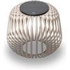 LUUK Studio Lanterna Solare, IP65, Lampada Tavolo Senza Fili, Marrone, S | Luce d'atmosfera Dimmerabile per Giardino e Balcone: Energia Solare, Ricaricabile via USB-C, per uso Interno ed Esterno