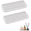 HMCEY 2 Pezzi Organizer Lavello Cucina Silicone 23 X 9 CM | Materiale Di Qualità Alimentare,Resistente Alle Alte Temperature Senza Deformarsi,Design Scanalato,per Spugne, Tazze, Bagno