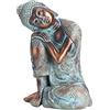 Buachois Statua di Zen Seduto,Statua Buddha Seduto,Decorazione Feng Shui in Resina,Decorazione in Stile Sudest Asiatico Statue di Buddha Scultura Dipinta a Mano Meditazione Decor
