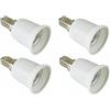 RCE 4 Pezzi Adattatore Convertitore da E14 ad E27 da presa attacco piccolo a grande. Ideale per lampadine led. Certificato a norma CE