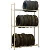 Simon Rack Ripiano per pneumatici, 12 pneumatici, 2000 x 900 x 400 mm, porta pneumatici in metallo, carico fino a 90 kg, zincato - Simonauto