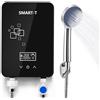 Eirolace Mini scaldabagno istantaneo, 6000 W, scaldabagno elettrico 220 V, piccolo scaldabagno istantaneo con indicatore della temperatura 30-55 °C, sistema plug-and-play per doccia, sistema di acqua calda per
