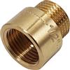 SKIR'CO (2 pz) Prolunga Filettatura 1/2, Filettatura Maschio e Prolunga Filettatura Femmina 15 mm, Raccordo Tubo Ottone, Filettatura BSP