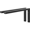 HOLZBRINK Supporti per mensole in metallo 45x20 cm HLA-B (2 pz) | Reggimensole da muro, staffe per mensole lavabo da appoggio, o soggiorno | Colore: Nero