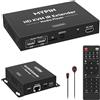 MYPIN Estensore KVM HDMI 1080P su cavo Cat 6/7/8 fino a 150m, lettore multimediale HD per unità USB, Estensore HDMI con audio 3.5 mm&Loop Out, supporto per telecomando IR, supporto per una o più connessioni