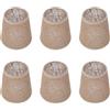 PUSOKEI Set Paralume con Clip Intrecciato |6 Coperture in Corda di Iuta Naturale E14 per Paralumi di Lampadine a Sospensione