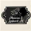 Social Crazy Appendino fuoriporta in PLEXIGLASS Personalizzabile - Innamorati (NERO)