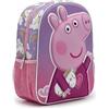 CERDÁ LIFE'S LITTLE MOMENTS Zaino per bambini 3D Peppa Pig - Zaino scolastico taglia unica rosa e lilla con tasca laterale a rete e cerniera, licenza ufficiale, ideale per l'asilo e il ritorno a scuola