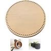 YourHobbyTools Base Rotonda in Legno per Uncinetto (10-30 cm) - Base in Legno per cesti all'Uncinetto con Fori, Fondo per Cesto, Varie Dimensioni (30cm)