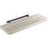 Casaria Mensola da Parete Legno 70cm Supporto 50-110cm Pensile Bagno 15kg Cucina Libreria Quercia