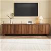 FammyLoft Mobile TV da 180 cm con semicerchio in rilievo, mobile basso per TV con piedini a sfera in legno massello