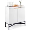 COSTWAY Credenza da Cucina Moderno, con Ripiano Regolabile (Bianco)