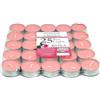 OISE ART STORE Trade Shop - Set 25 Pezzi Candele Rosa Profumate Fragranza alla Rosa Tealight Lumini Candela