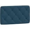 vidaXL Cuscino Testiera Blu 90 cm in Velluto
