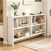 KERIVO Consolle Sottile,Tavolo Consolle Ingresso Legno,Doppio Ripiano,Risparmia Spazio,Per Soggiorno,Camera Da Letto E Corridoio 100×22×86cm