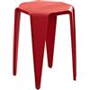 Generic Sgabello da bagno con piedini antiscivolo impermeabili, colore rosso, 32 x 32 x 46 cm