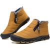 ziitop Stivali invernali da uomo con calda imbottitura, con chiusura lampo, a gambo corto, piatti, invernali, comodi e antiscivolo