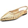 Generic Sandali Bassi Traspiranti Slingback Donna Punta Appuntita Traforati Intrecciati Scarpe Eleganti Comfort Casual Ballerine Quotidiano Vacanza Taglia 36-42