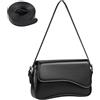 GWAWG Borsa a tracolla da donna in pelle, mini tote bag, piccola borsa a tracolla in morbida pelle anticata, borsa classica da donna mini catena