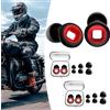JXAXD 2 paia di tappi per le orecchie per moto e motocicli, tappi per le orecchie Artevive e 4 misure in XS/S/M/L, A