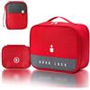 Knoiuao 3 Pcs Kit di Primo Soccorso Portatile, Borsa Impermeabile, Alta Capacità, Borsa Porta Medicine da Viaggio, Kit di Primo Soccorso Vuota Pacchetto di Medicina Casa per Casa, Ufficio,Esterno (Rosso)