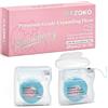 RAZOKO Filo interdentale intrecciato espandibile con olio di cocco, cerato, senza PFAS/PTFE, delicato per adulti e bambini, aroma di fragola, confezione da 2 (60 metri in totale)