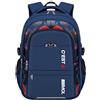 BININBOX Zaino per Bambini Primaria Ragazzi 19L/26L Cartelle Zainetto Scuola (Blu-Rosso, 41cm,19L)