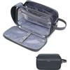 Wandering Nature Beauty case da uomo, grande, da viaggio, con grande apertura e scomparto per rasoio, impermeabile, con scomparti multipli, per viaggi d'affari, palestra, bagno, grigio., L, Minimalista