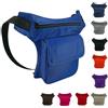 Mialand Marsupio laterale leggero, unisex, con scomparto centrale e 2 tasche, tracolla incrociata, stile hippie, per viaggi e uso quotidiano, blu, Casual, discreto e urbano