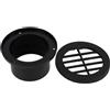 Generico Griglia D'Aria Piatta Rotonda 360° - Griglia Di Ventilazione Rotante Per Riscaldatori | Copertura D'Aerazione Per Auto E | Diametri 60mm, 75mm, 90mm In ABS