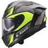 LS2, Casco Moto Integrale CHALLENGER II VIPER Grey H-V Yellow, XL