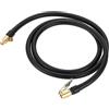 A ABSOPRO Tubo Di Prolunga Per Gonfiatore Pneumatici 1 Pezzo 130cm M8x0.8 | Nero E Tono Oro, Gomma E Metallo, 8mm ID, Connettore Clip Di Gonfiaggio Rapido, Adattatore 0.305inx32TPI, Gonfiaggio Veloce