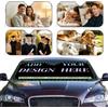 Quilia Parasole Personalizzato per Parabrezza Auto, Parasole Universale Pieghevole con Testo/Logo/Foto, Adatto come Copertura per il Parabrezza Dell'auto