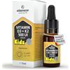 Vitamaze - amazing life Vitamina D3 + K2 Gocce, 1000 UI ad Alta Dose, Vegetariano & Liquido (99,7+% All-Trans MK-7), 50 ml (1700 Gocce), Elevata Biodisponibilità, Nessun Additivo Inutile, Vitamaze
