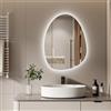 S'AFIELINA Specchio Bagno con Luce LED Retroilluminato Asimmetrico 75x55 cm