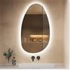 S'AFIELINA Specchio Bagno con Luce LED Retroilluminato Asimmetrico 85x50 cm