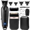 KEMEI Set di rasoio e rasoio 2 in 1 per uomo | T Blade - Rasoio da barba e rasoio elettrico senza fili, da uomo, contorno professionale, ricarica USB, 2024+PG2299