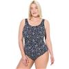 Ulla Popken Costume da Bagno Senza Coppe con Fiori 820955