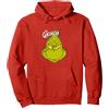 Grinch - Classic Charakter Face Felpa con Cappuccio, Unisex per Adulti, Rosso, L