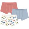 Petit Bateau Set di Boxer per Bambini in Cotone con Cintura a Collo Stampato
