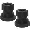 GLEAVI Adattatore Base di Montaggio Aggancio Rapido e Connessione Sicura 2 Pezzi per Kayak in Plastica Nera per Action Camera in Ambiente Outdoor
