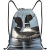 SMAZDFXX Zaino con coulisse Borsa sportiva da palestra Loon Birds Borse con coulisse per palestra Sport Yoga Viaggio Piccolo