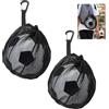 SSJkeji Rete per 1 palla, borsa universale con coulisse e moschettone, borsa a rete portatile per calcio, basket, pallavolo e pallamano, adatta per zaini, accessori sportivi, regalo per bambini, ragazzi e