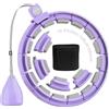 Sonkoloro Smart Fitness Hoop - Pneumatico con fascia in vita per adulti e principianti, con hula hoop silenzioso per dimagrire, con sfera di peso e nodi che non cadono (viola)