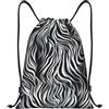 SMAZDFXX Zaino con coulisse Borsa da palestra sportiva Modello zebra Borse con coulisse per palestra Sport Yoga Viaggio Piccolo