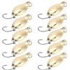 AMONIDA Esche da Pesca Artificiali 10 Pezzi Wobblers con Gancio Forte per gli Amanti della Pesca in Acqua Dolce e Salata Metallo 3,2 Cm