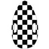 MFMEXUL Mini Skateboard Deck Tavola Mini Longboard Piattaforma Skate in Acero Duro Maniglie Laterali Fori Montaggio Preforati Assemblaggio Veloce Superficie, Scacchi Bianco E Nero